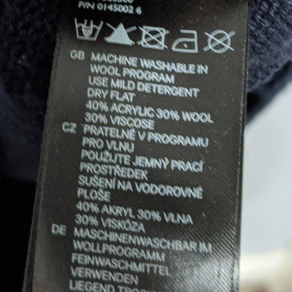 H&M-Mens Shawl Collar SlimFit Knit Ribbed Pullover - Picture 5 of 8